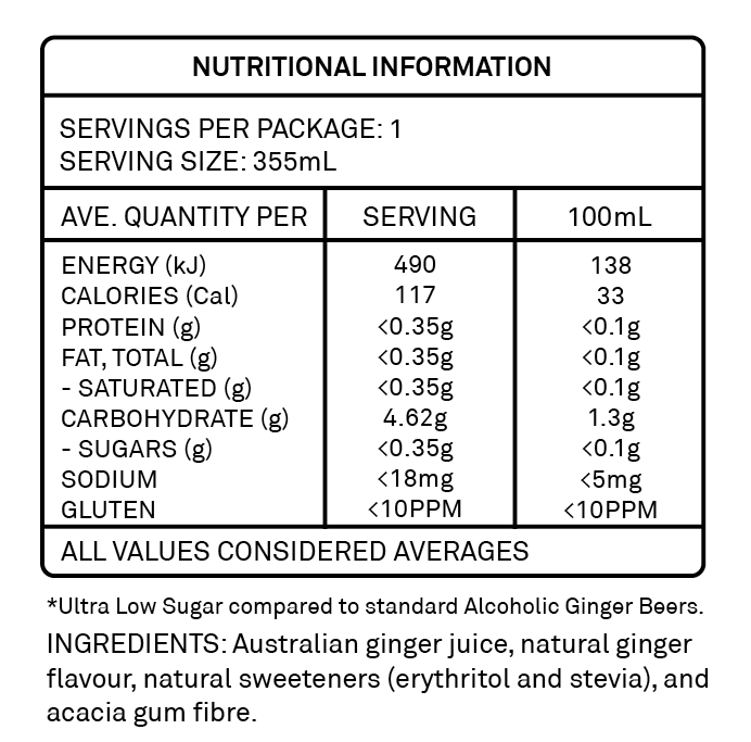 Ginger Beer - Ultra Low Sugar