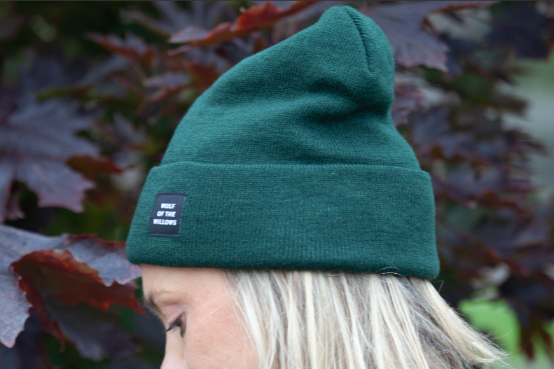 Wolf of the Willows Bottle Green Beanie